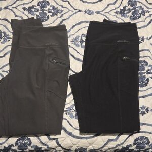 Eddie Bauer Charcoal and Black Leggings